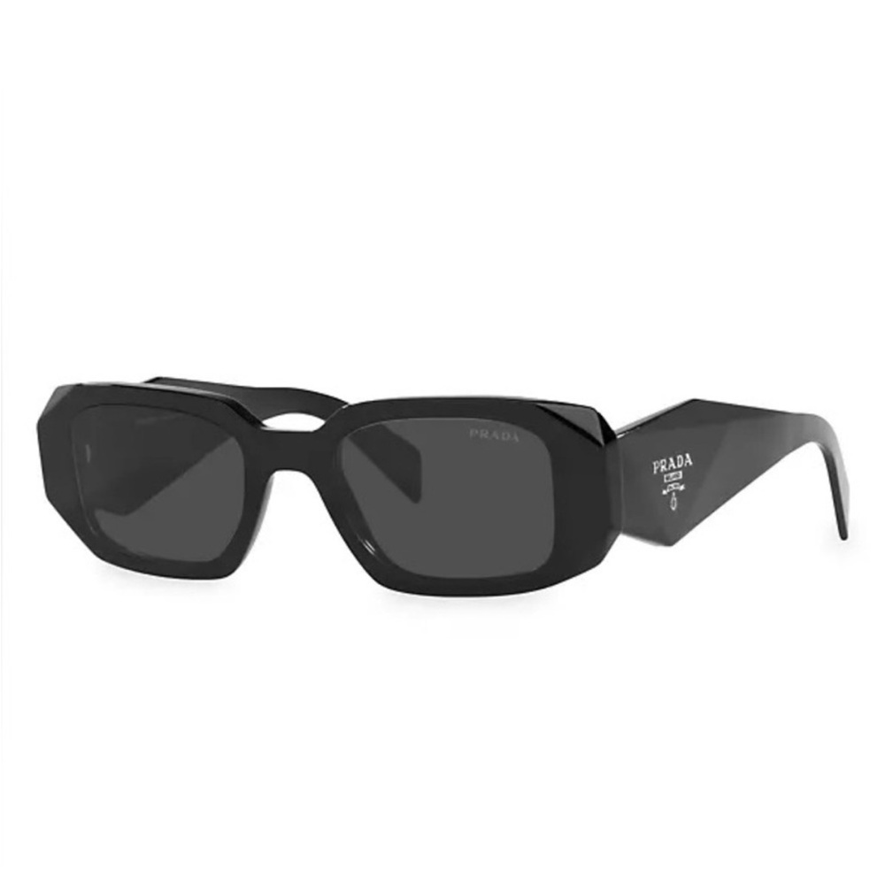 Prada Rectangular Black Sunglasses - image 2